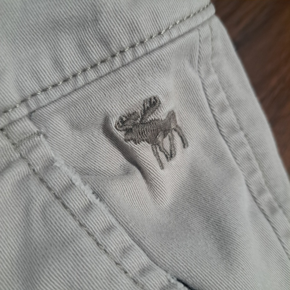Abercrombie & Fitch‎ Womens Sz 4 Ivory Khaki Skinny Leg Pants Perfect Stretch - Picture 6 of 8